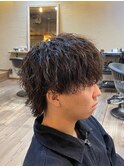 波巻きツイスパ×マッシュウルフ