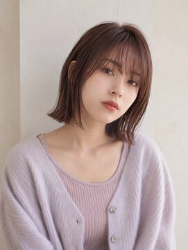 ワゴンバイアフロート(Wagon by afloat) ワンレン×外ハネボブ×ピンクベージュ20代30代丸顔面長池袋