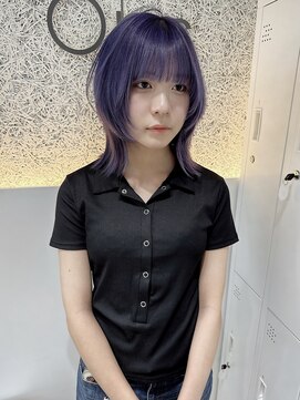 オプス 大名店(Ops) ☆トレンド感×パープル×ウルフカット