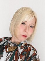 アイズ 渋沢(AIZU)&nbsp;抜きっぱなし　抜きっぱなしブリーチ　ブロンドボブ　ブロンド