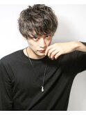 ソフトツーブロックマットくせ毛風パーマフェザーマッシュ