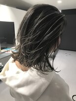 キング 枚方店(K!ng)&nbsp;切りっぱなしBOBホワイトハイライト