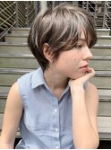 【mee.】ハセガワヒトシ　くせ毛アッシュエッジショート
