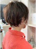 福山市 丸みエアリーショートボブショートヘア人気キャアリー