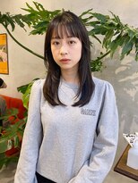 ヒュージ 三軒茶屋(huge)&nbsp;ブリーチなし透明感カラー/ロブ/ぱつっとミディ/20代30代