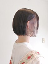 個室型美容室 グリーン(green)&nbsp;ミニボブ◎インナーカラー　ホワイトグレージュ