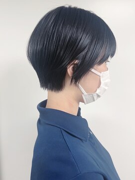 モリオフロムロンドン 原宿本店(morio from London) 【morio原宿】くびれショート 黒髪 前髪あり