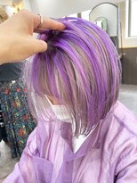 ルクスバイアフィナー(Luxo by Afinar) 【町田/Luxo by Afinar】デザインアンブレラカラー/灰×紫