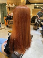 チリンバイロストシティー(Chillin by LOSTCITY)&nbsp;ダブルカラーオレンジカラーインナーカラーショートボブ