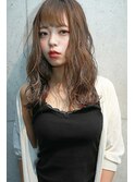 【over hair】 ほつれウェーブ×セミロングスタイル