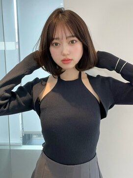 ノク(nok) ワンホンbob_大人ガーリーダークアッシュ似合わせカット