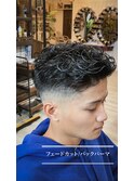フェードカット×バックパーマ