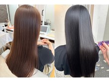【カラーとの同時施術】ができる髪質改善なので、さらにツヤツヤ、うるうるの仕上がりに。