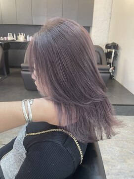 ブレンド 渋谷(BLend) マチルダボブ前髪ハイライトグレージュ