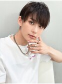 無造作マッシュメンズショート☆ツーブロックアッシュブラウン