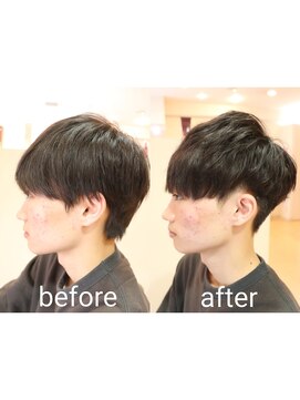 カズ 中津店(KAZU) メンズヘア 自然な仕上がりのソフトツイストパーマ 【茨木市】