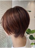 ブリーチなしダブルカラーアプリコットオレンジレッドピンク韓国