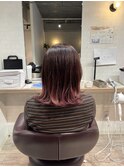 ぱつっとボブ 外ハネレイヤーボブ グラデーションカラー