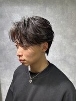 曲がる縮毛矯正専門店 バイ レイズ 名駅(曲がる縮毛矯正専門店 by RAYS) フェザーパーマ 襟足ありセンターパート K