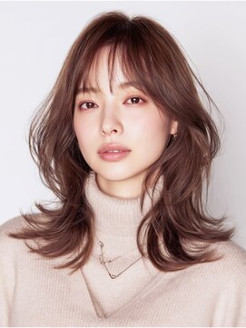 ノラキチジョウジ(NORA KICHIJOJI) くびれミディアムレイヤーカットデジパウルフカット前髪パーマ