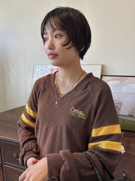 ヘアーアイストゥーレ(HAIR ICI TRE) 冬ショート◎小顔丸みショート×暖色カラー!シャギーショート