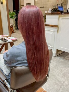 フリックヘアサロン 梅田茶屋町2号店(FLICK HAIR SALON) ピンクラベンダー/イルミナカラー/ロングヘアー