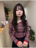 ★韓国ハイレイヤーハッシュカット/前髪顔周り黒髪でも◎