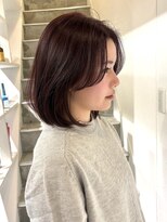 ヨーク(YOKE)&nbsp;【YOKE】レイヤーボブブリーチなしレッドブラウンカシス暖色