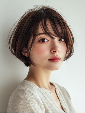 ロディーナ 大口 新子安(rodina) ピンクベージュ/アンブレラカラー/クールショート/前髪/大口子安