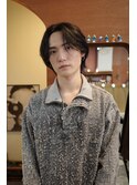メンズセンターパートカルマヘア韓国ヘアニュアンスパーマ岡山