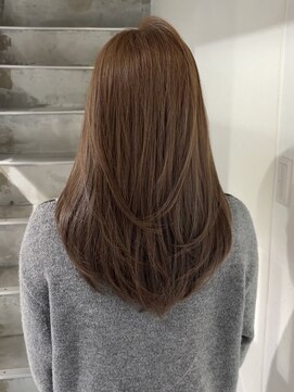 ヨーク(YOKE) レイヤーカットダブルカラー中明度カラーヘーゼルベージュ