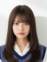 コトナ 越谷店&nbsp;ミディアム20代30代ストレートレイヤー前髪なし前髪あり越谷
