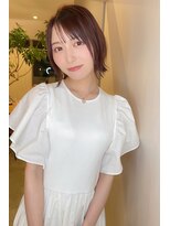 ココカラヘアー ニコ(cococara hair nico) 外ハネショートボブ モカブラウン 前髪あり