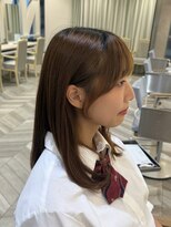 ニューヨークニューヨーク なんば道頓堀店(NYNY)&nbsp;小顔見せ顔まわりカット×ナチュラルブラウン