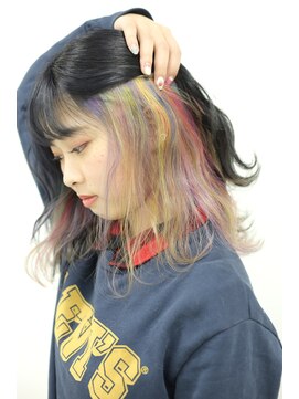 クリーン ヘアデザイン(CLLN hair Design) ダークグレー×インナーユニコーン
