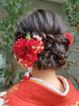 ヘアーズ 本店(HAIRZ) 《HAIRZ》濱本☆編み込みシニヨン