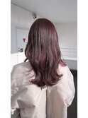 ピンクブラウン/イヤリングカラー/レイヤーカット