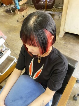 トト 船橋店(toto.) 黒髪/グレーベージュ/レイヤーロング/前髪パーマ[西船橋/津田沼]