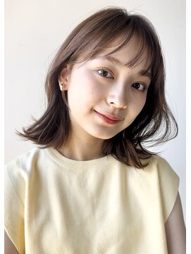 ガーデン オオタカノモリ(garden otakanomori) 切りっぱなしボブ×小顔前髪×ベージュカラー×レイヤーカットe