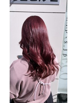 ヒップスデコ(Hip's deco) 【ブリーチあり】カシスピンクカラー☆hi