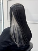 インナーカラーホワイトシルバー