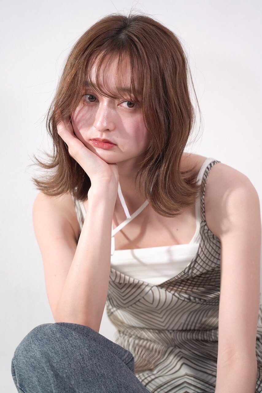 前髪顔周りカット＋透明感カラー＋質感トリートメント