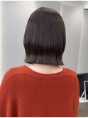 黒髪ボブルフネビージュ小顔ワンレン