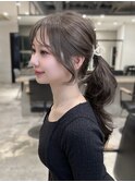 顔まわりカット フェイスレイヤー シースルーバング おくれ毛