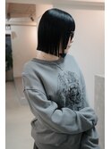 ブロックカット斬りっぱなしボブ