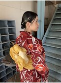 夏祭りヘアセット
