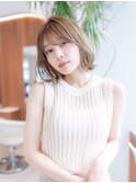 20代30代切りっぱなしレイヤーボブ/髪質改善ストレート/外ハネ