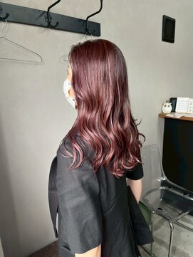 カンナカンナ 三佐店(cannaCANNA) ＊berry pink×ツヤカラーロングスタイル＊