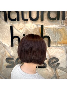 ナチュラルハイセンス 本店(natural high sense) ミニボブ×シェルグレージュ　似合わせカット/町屋駅