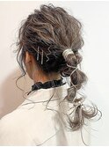 ♪ふわふわポニー紐アレンジ♪